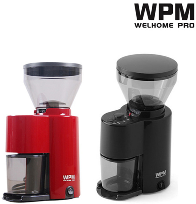 WPM 웰홈 코니컬 버 전동 커피 그라인더 ZD-10, ZD-10 레드