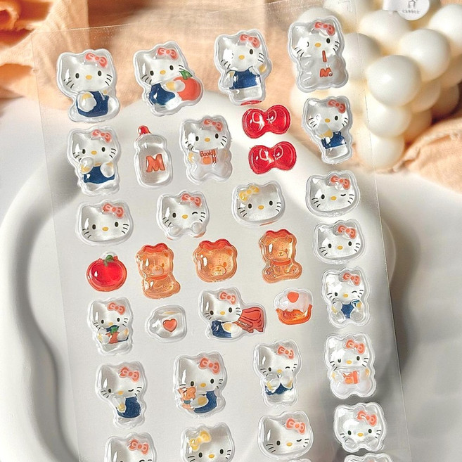 3D 입체 스티커 세트 다꾸 폰꾸 다이어리 꾸미기, 레드, 1세트