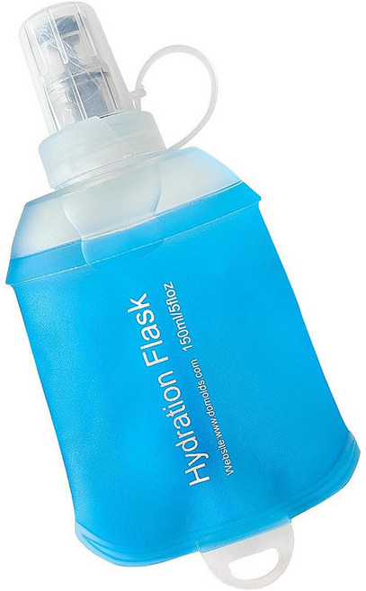 TPU 折疊軟水瓶 馬拉松騎行登山跑步便攜水壺, 藍色, 1個, 150ml