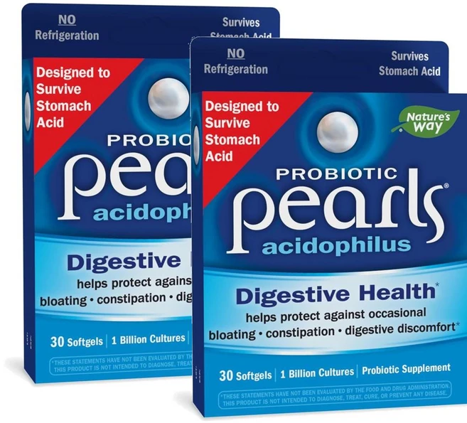 네이처스웨이 애시도필러스 프로바이오틱스 펄 소프트젤 Nature's Way Acidophilus Probiotic Pearls, 2개, 30정 - 쿠팡