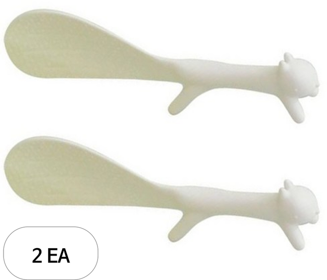 나인웨어 옥수수 스윙착 스탠딩 주걱, 다람쥐 (화이트), 2개