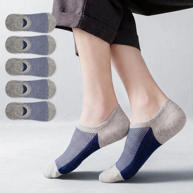 애플민트 남성 페이크 삭스 여름 논슬립 양말 시원한 매쉬