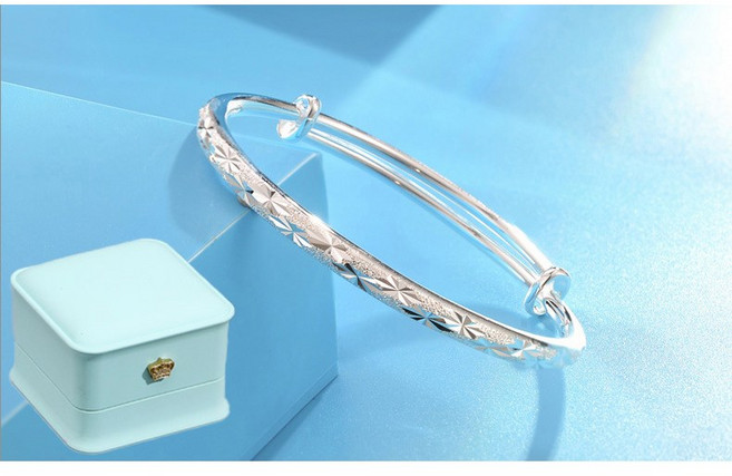 르떼르넬 JSWB007 Silver 반짝반짝 샤이닝 스타 여자 실버 뱅글 팔찌 은팔찌