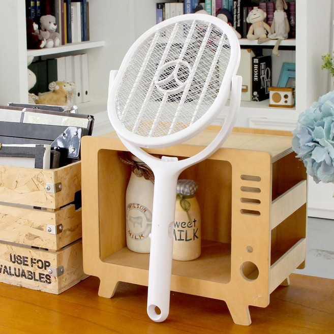 해충킬러 헤드 회전형 각도조절 전기모기채(천장 모기 완벽 제거), 혼합색상