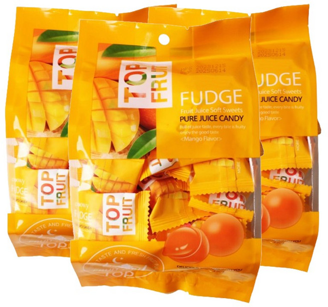 [국내배송] 베트남 까먹는 탑프루트 탑젤리 망고젤리 280g X 3봉, 3개