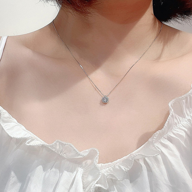 스퀘어 목걸이 14k 18k 고급 금 목걸이 우아한 디자인 프로포즈 생일 기념일 선물