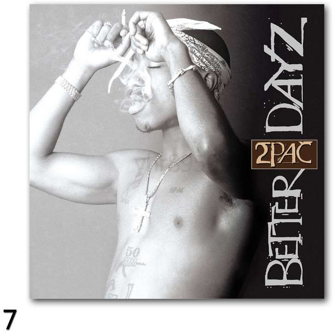 인테리어 포스터 힙합 뮤지션 패브릭 포스터 투팍 앤 비기 40cm, 7