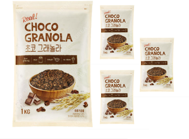 동서 초코 그래놀라 시리얼, 1kg, 4개