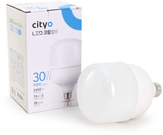 씨티오 LED 크림벌브 30W 주광색 6500K, 1개