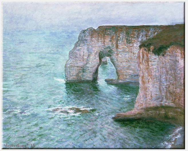 뮤라섹 모네 에트르타의 만포르트 인테리어 액자 명화 그림, 1. S ( 50 X 42 X 3.5 cm ), 바니쉬없음