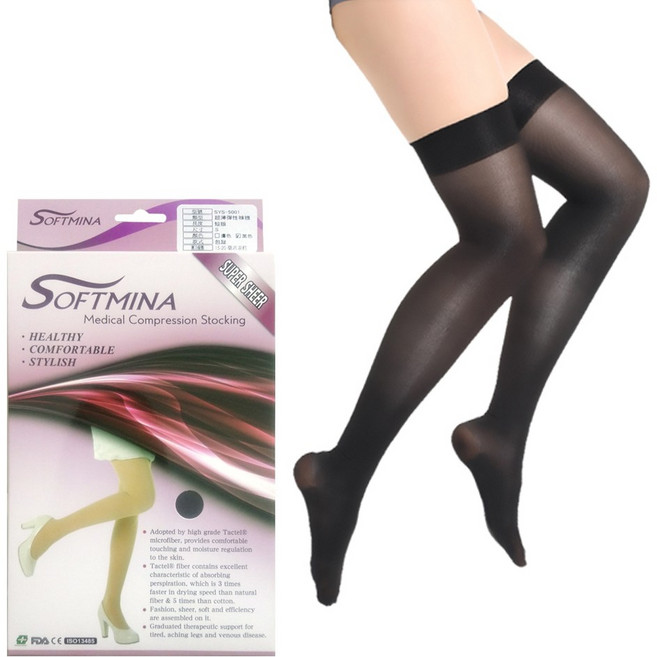 Softmina 超薄大腿襪 醫療級壓力襪