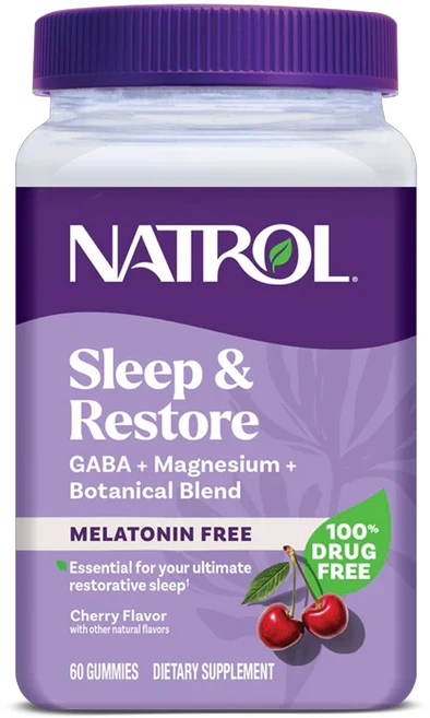 나트롤 멜라토닌 프리 무첨가 슬립 앤 리스토어 60구미 체리맛 Natrol, 1개 - 쿠팡