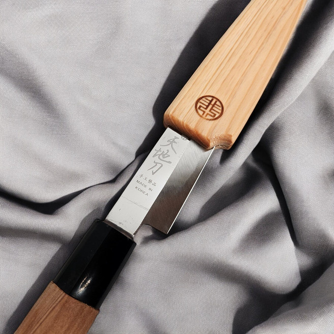 명장 조상진 천지도 사시미 회 칼 소, 천지도 사시미 소+원목자석칼집, 1개