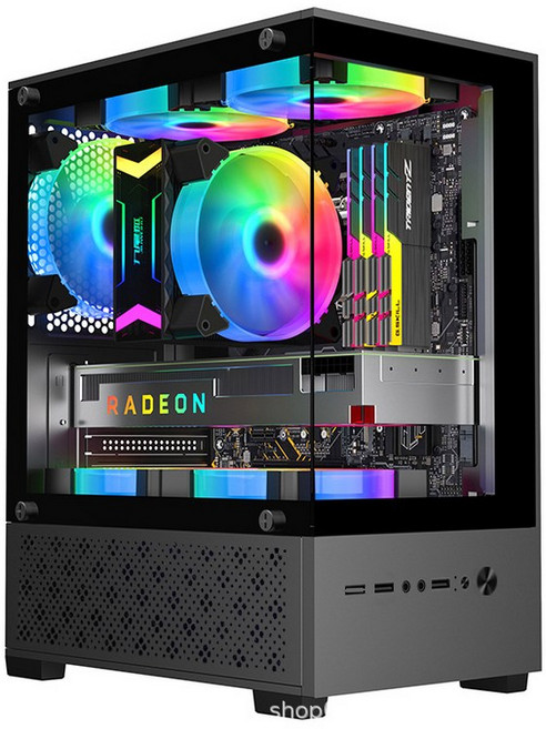 RGB 電腦機殼 側透 鋼化玻璃, 1個, T8