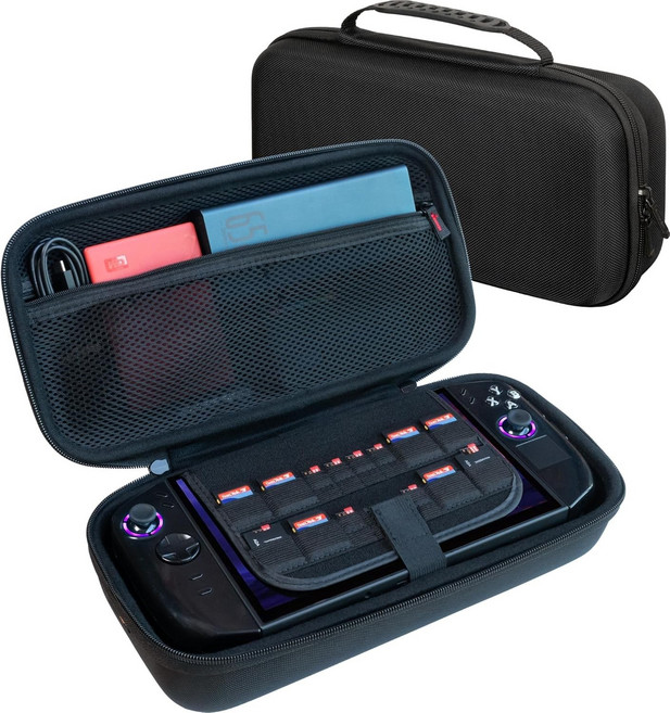 Lenovo Legion Go 2 SLegion 휴대용 버터폭스 대형 케이스 가방 충전기 장착 65W 배터리 팩용 액세서리 수납공간 2개 접이식 키보드 등 블랙, Black