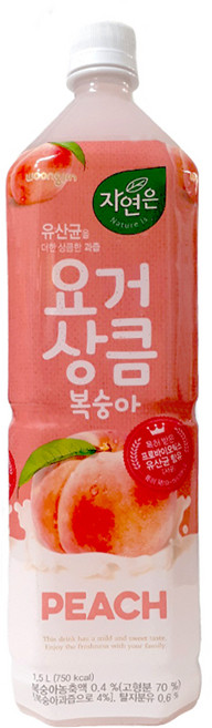 제트스카이 웅진 요거상큼 복숭아, 1.5L, 12개