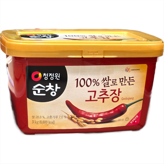 청정원 순창 쌀로 만든 고추장 3kg 대용량 태양초, 1개
