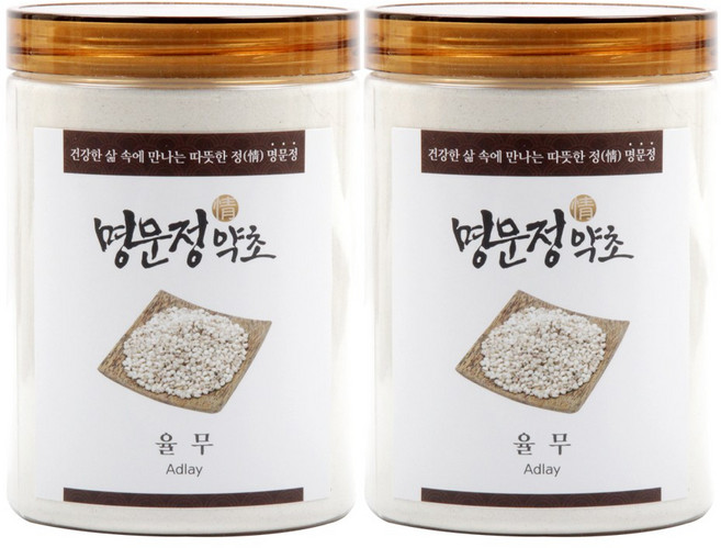 명문정약초 율무 분말 의이인 생율무 가루 국산, 350g, 2개