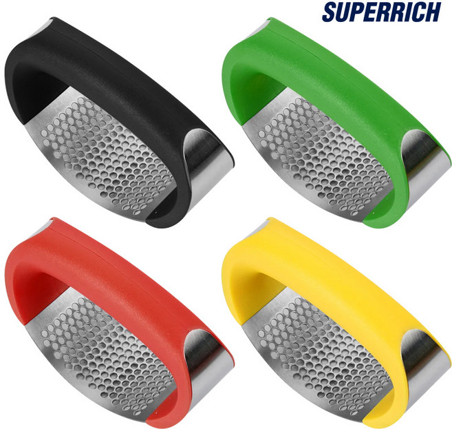 슈퍼리치 마늘다지기 마늘프레스 마늘으깨기 브라반티아마늘 마늘다지기도구 마늘절구 마늘 마늘의깨기 마늘다지는, 1개, GP01-04 마늘다지기 옐로우