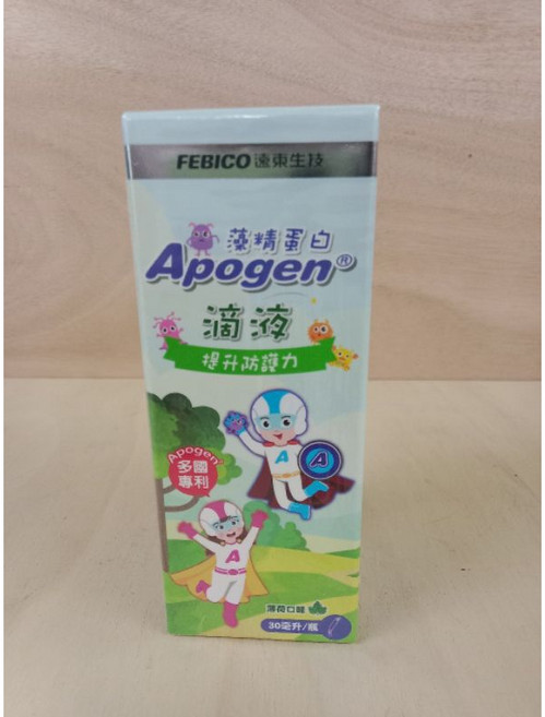 Apogen藻精蛋白滴液30ml(薄荷) 舒緩肌膚不適 提升防禦力 有效期限至2026/8, 1個