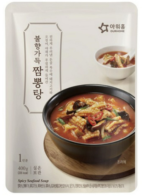 기타 아워홈 불향가득 짬뽕탕 400g x 5개, 상세페이지참조