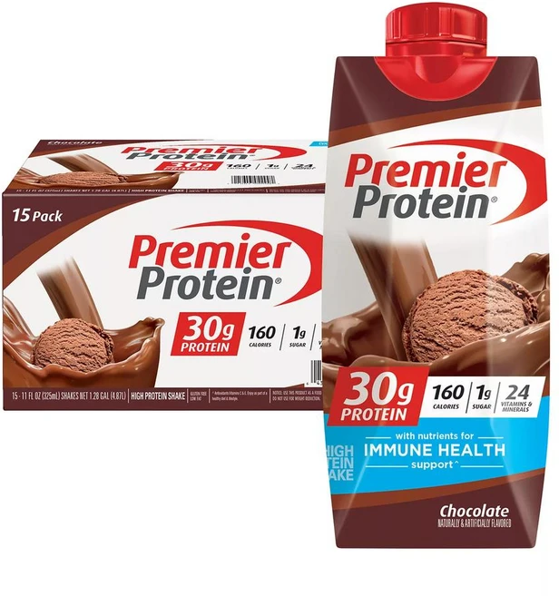 미국 Premier 프리미어프로틴 하이 초콜릿 단백질 쉐이크 325ml 15팩, 15개 - 쿠팡