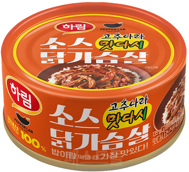 [하림] 소스닭가슴살 고추나라맛다시(캔), 1개, 135g