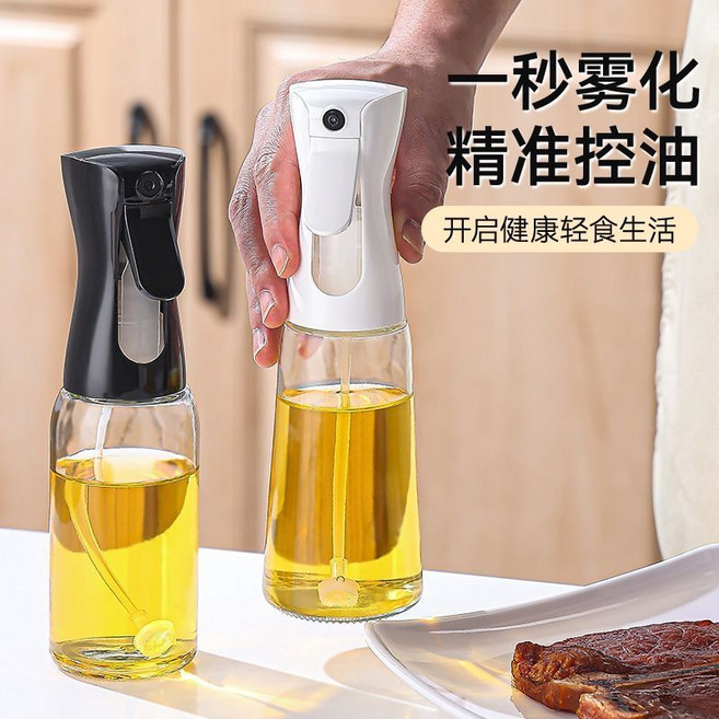 超值 高壓噴油壺空氣炸鍋家用噴油瓶按壓式噴壺噴霧瓶霧狀廚房霧化油罐 副廠商品, 1個, 高壓噴嘴 密封不漏油 上新特惠,不髒手 尖叫油瓶 小號透明色