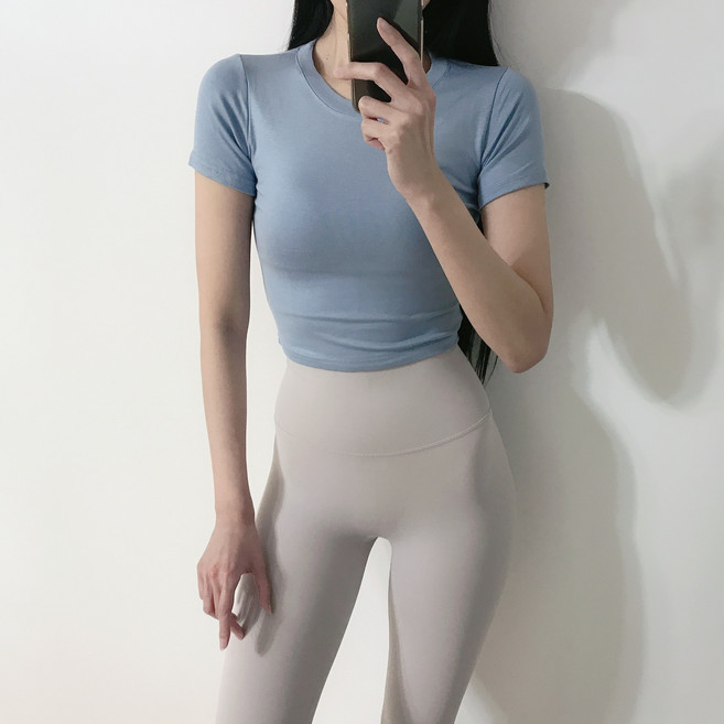 로라벨 베스트 크롭 필라테스복 요가복 커버업 운동복