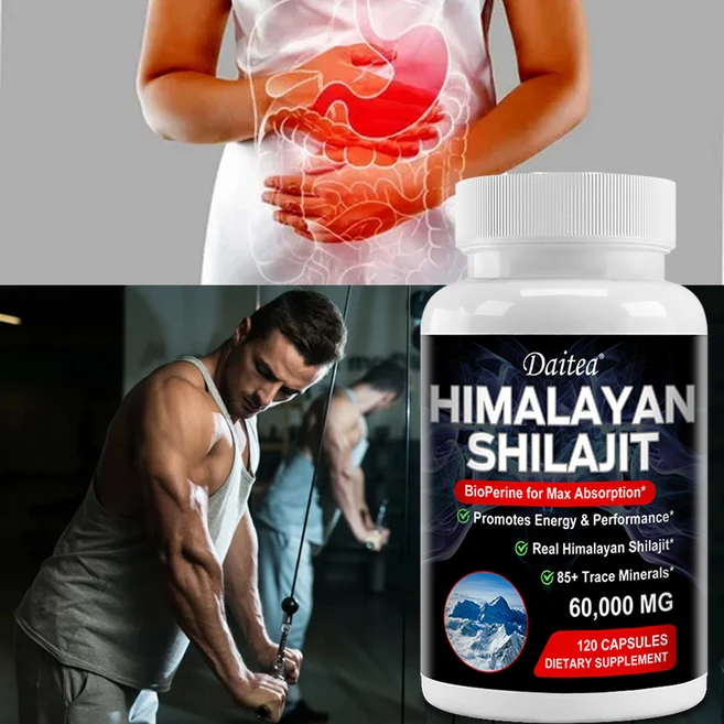 순수 히말라야 실라짓 수지 고효능 남녀공용은 에너지 및 면역력 성능 소화 피부 및 신진대사 85+ 미량 미네랄을 강화합니다., 3개, 120정 - 쿠팡