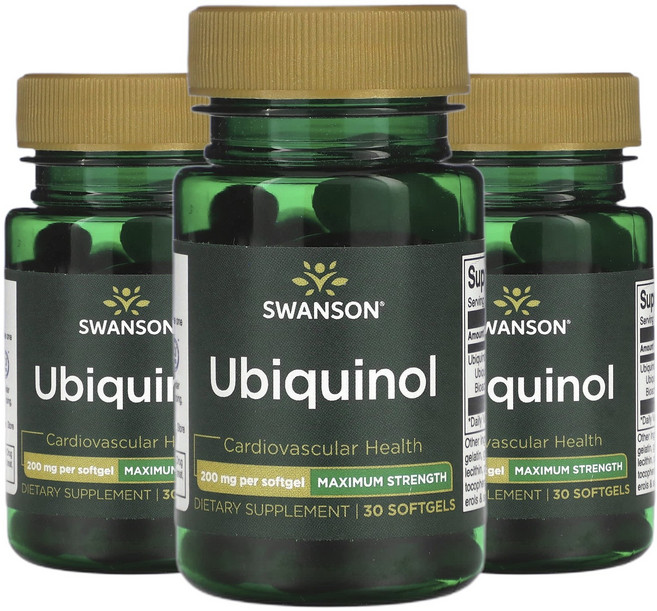 스완슨 맥시멈 강도 코큐텐 유비퀴놀 200mg 소프트젤 30정 2+1, 3개