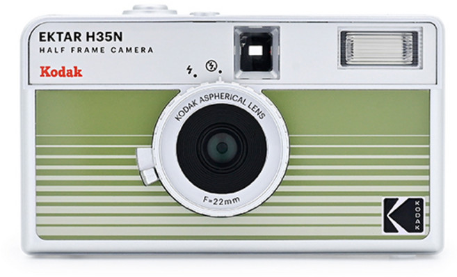 코닥 H35N 하프 프레임 필름 카메라 Striped Green (스트라이프 그린), 1개
