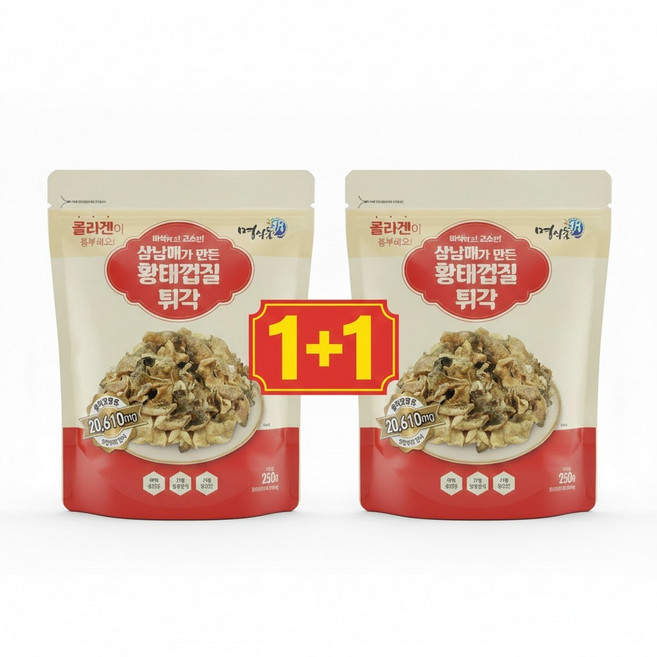 명식품본사 황태 껍질튀각 [중포장] 1+1 특별기획, 2개, 250g