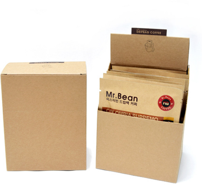 (DB_15)미스터빈 드립백 크라프트 심플 포장박스 L 10개입용, 1개, 10개