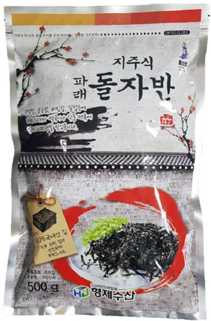 형제만호돌김 지주식 파래돌자반 대용량 자반, 500g, 25개