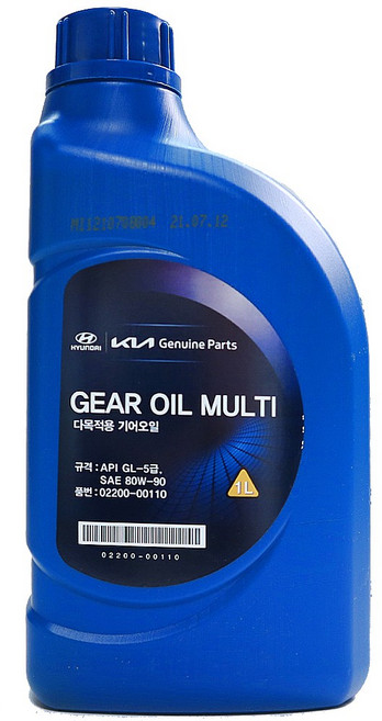 현대모비스 다목적용 기어오일 / 0220000110 / 02200 00110 / 순정부품 / API GL-5 / SAE 80W/90, 1개, 02200-00110
