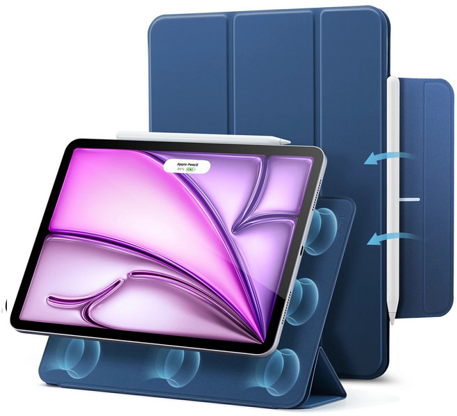 ESR 아이패드 마그네틱 폴리오 펜슬 수납 케이스, 네이비, 1개