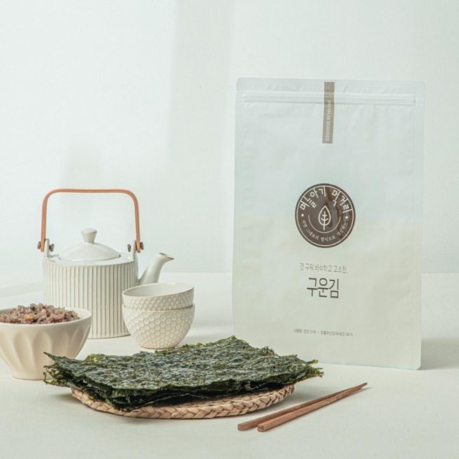 며늘아기먹거리 장흥무산김 구운김 조미김 전장 10봉, 33g, 10개