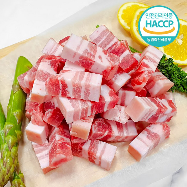 디에스미트 한돈 오겹살 찌개용 300g 우시산한돈 냉장, 1개