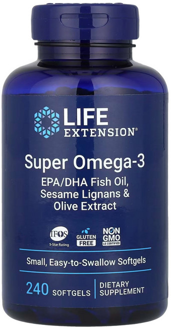 라이프 익스텐션 슈퍼오메가-3 소프트젤 240정 4팩 라이프땡땡, 4개