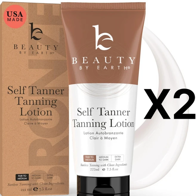Beauty by Earth Self Tanner Tanning Lotion 뷰티바이어스 셀프태너 태닝로션 - 쿠팡