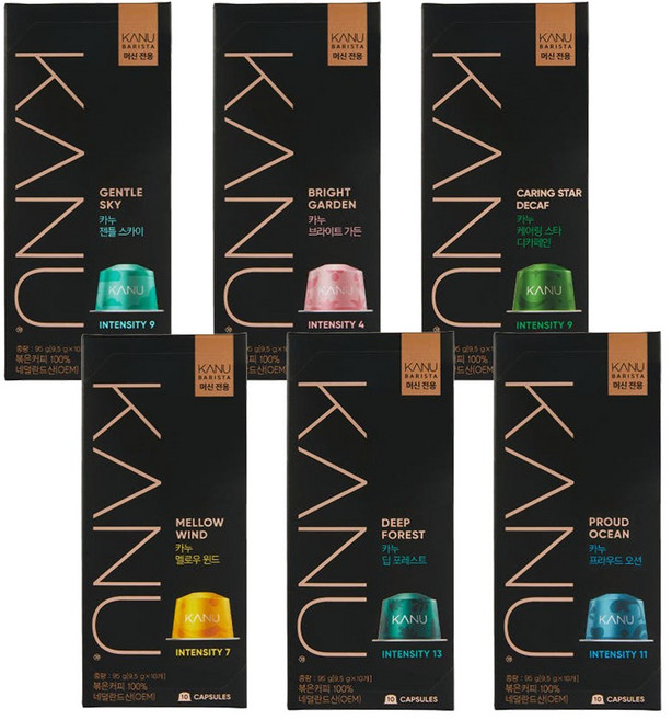 카누 바리스타 전용캡슐 기획구성 10개입 6팩, 6개, 9.5g