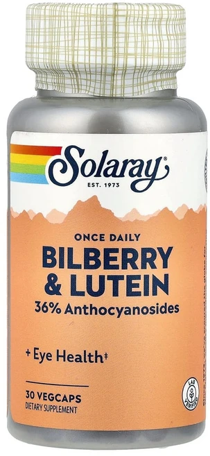 솔라레이 Solaray 빌베리&루테인 원스 데일리 삼키기 쉬운 캡슐 30정 - 쿠팡