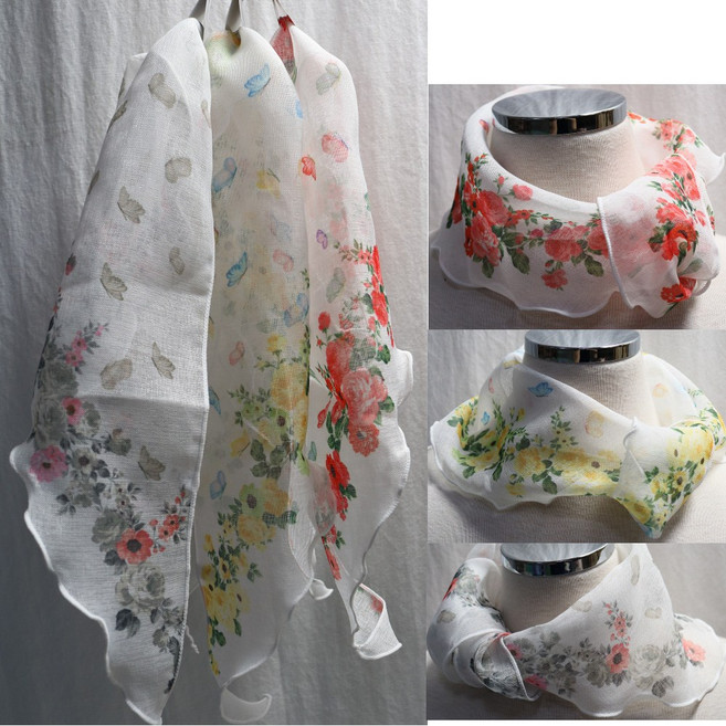 텐셀플라워미니스카프/텐셀스카프