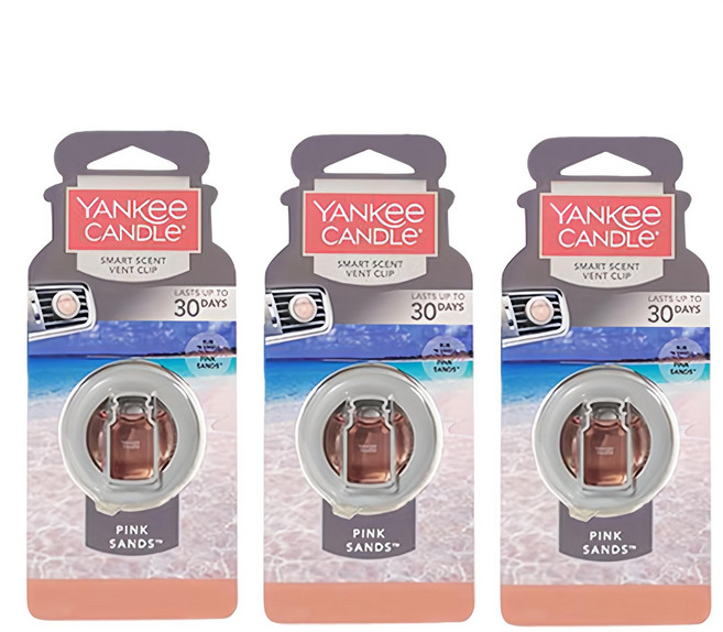 양키캔들 벤트클립 차량용 방향제 4ml 본품, 3개, 핑크샌드