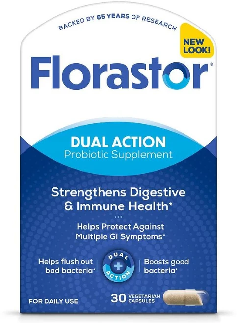 Florastor 듀얼 액션 프로바이오틱스 30캡슐, 30 Count (Pack of 1), 1개, 30정 - 쿠팡