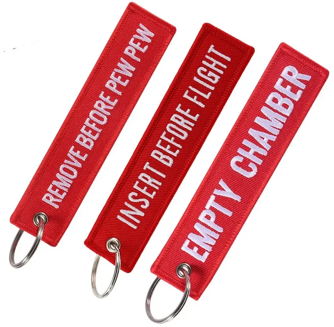 비행 전 제거 키 체인 파일럿 오토바이 및 자동차 배낭 태그 새로운 자수 열쇠 고리