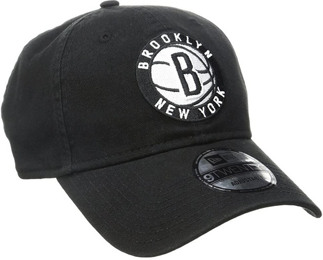 New Era NBA 코어 클래식 9Twenty 조절 가능한 캡, BROOKLYN NETS, One Size, 블랙