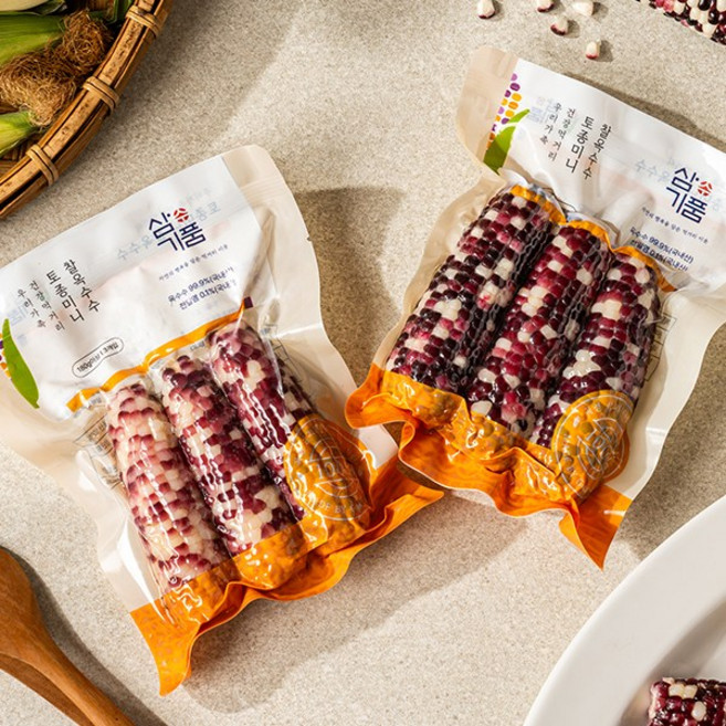 곡성 삶은 미니 흑찰옥수수, 1박스, 5팩(15개입)8cm내외