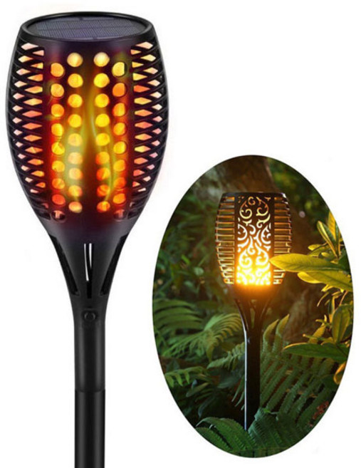 진성 태양광 96 LED 횃불정원등 활활타오르는 불꽃